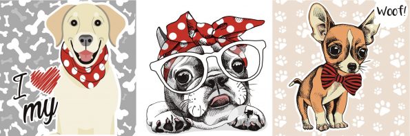 Base Decorada Dog 15x45 (Unidad)