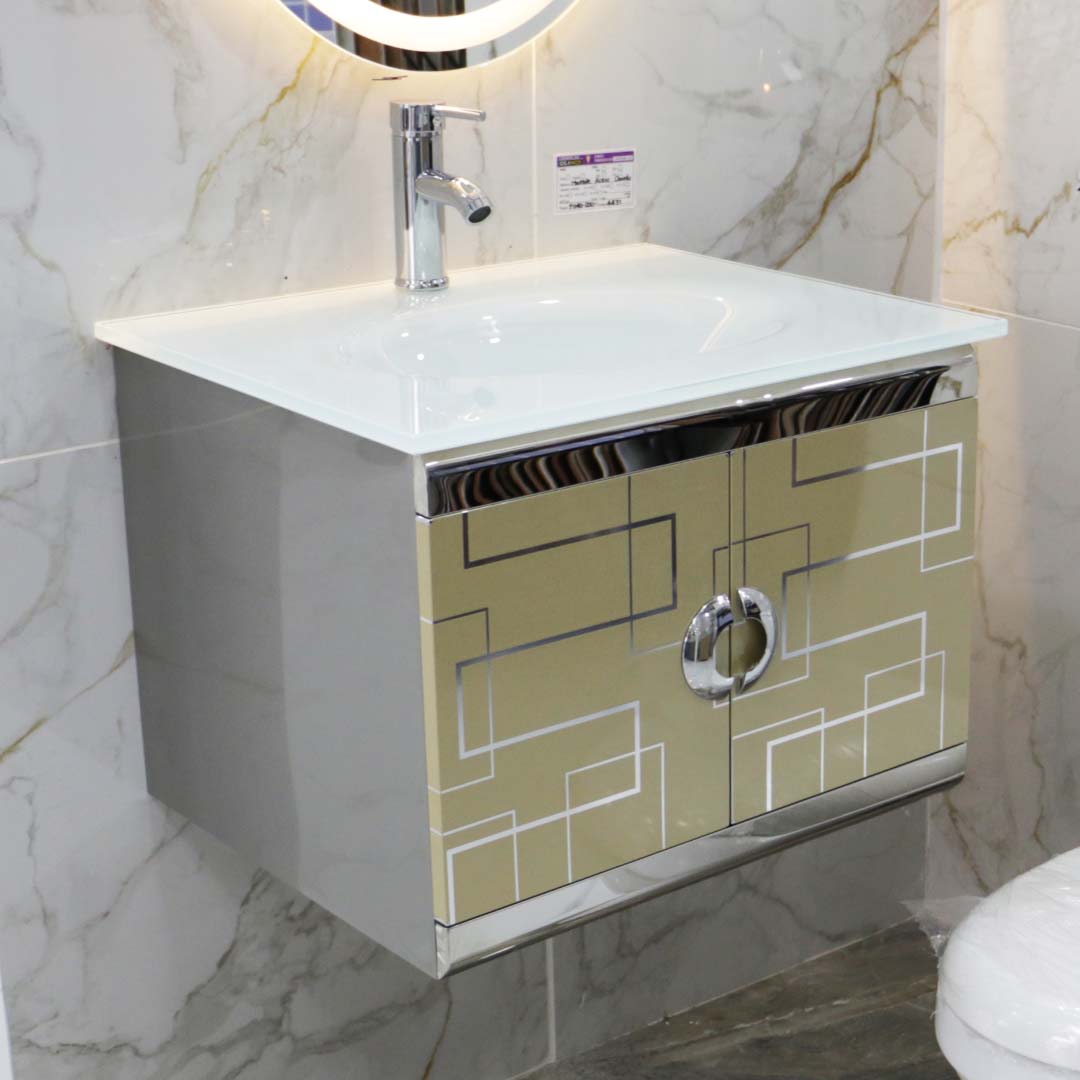 Mueble Acero Dorado 60x50x43